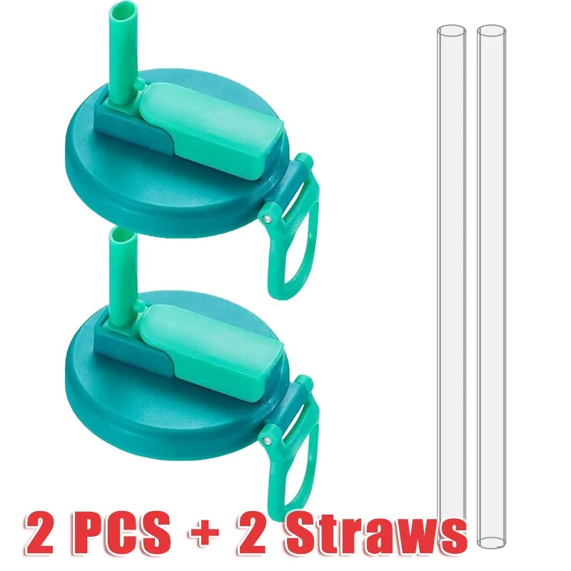 Can Seal Cover Contrasting Color Silicone Soda Lids With Straws Portable Beverage Tank Cover