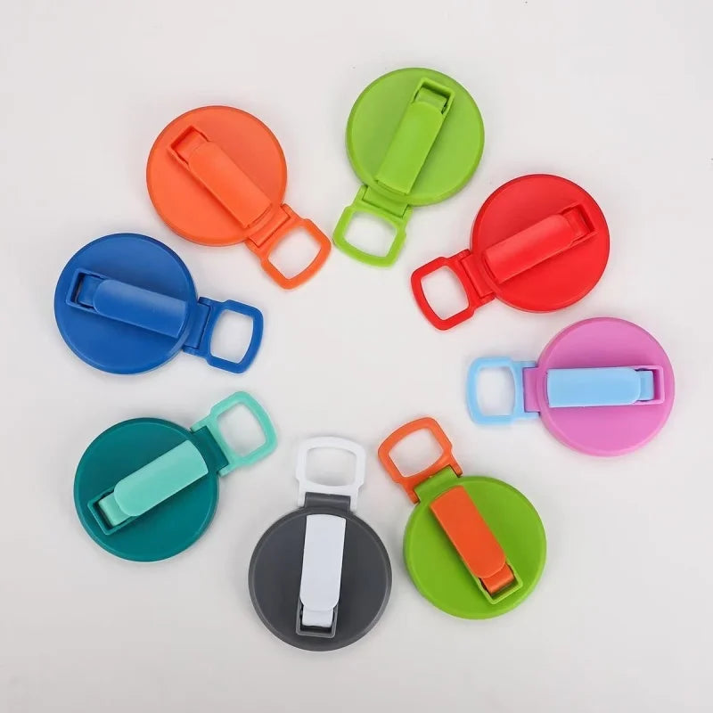 Can Seal Cover Contrasting Color Silicone Soda Lids With Straws Portable Beverage Tank Cover