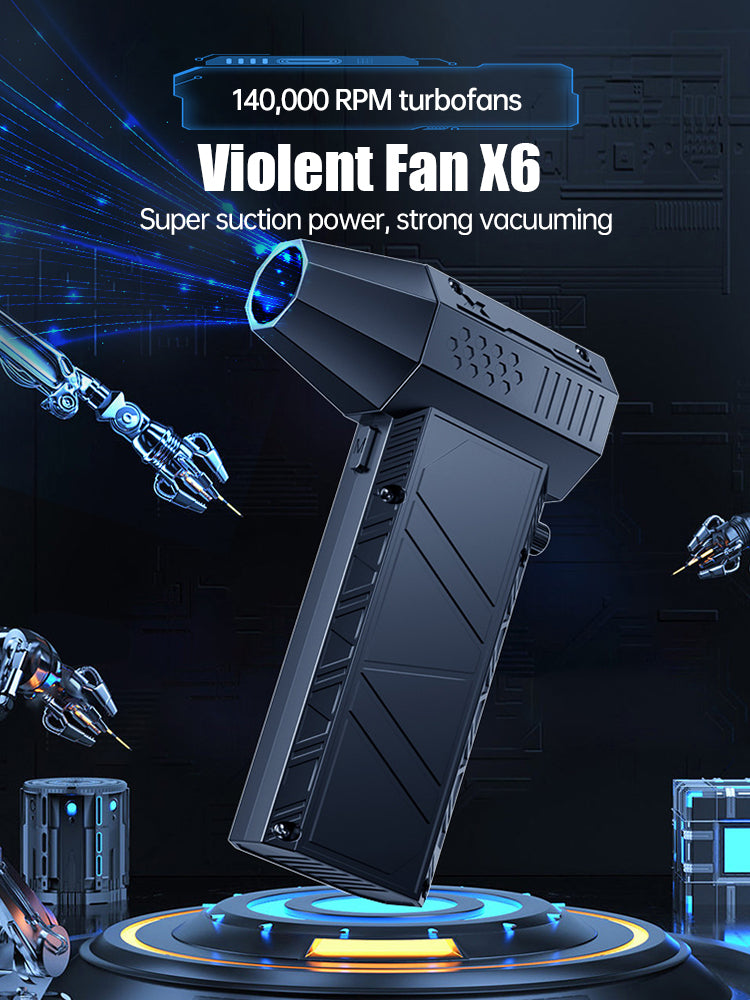 X6/X9 1.4WRPM/30WRPM Turbofan Dust Cleaner Infinite Rechargeable Powerful Dust Blower