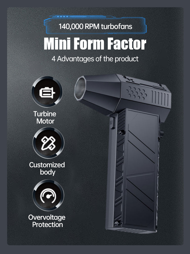 X6/X9 1.4WRPM/30WRPM Turbofan Dust Cleaner Infinite Rechargeable Powerful Dust Blower