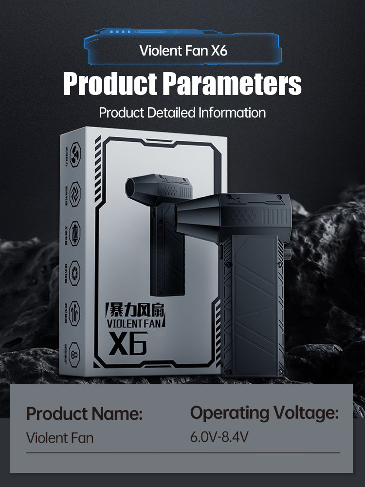 X6/X9 1.4WRPM/30WRPM Turbofan Dust Cleaner Infinite Rechargeable Powerful Dust Blower