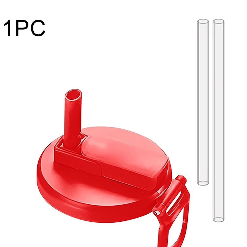 Can Seal Cover Contrasting Color Silicone Soda Lids With Straws Portable Beverage Tank Cover