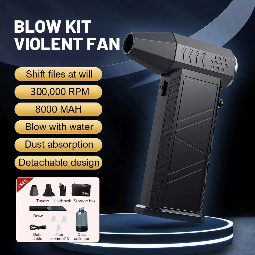 X6/X9 1.4WRPM/30WRPM Turbofan Dust Cleaner Infinite Rechargeable Powerful Dust Blower