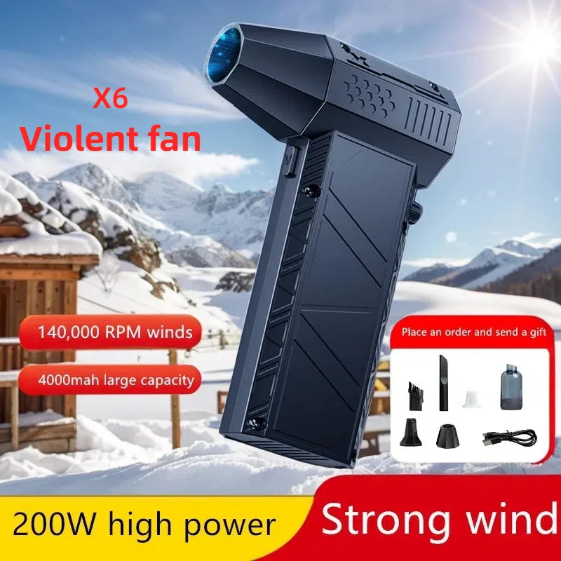 X6/X9 1.4WRPM/30WRPM Turbofan Dust Cleaner Infinite Rechargeable Powerful Dust Blower
