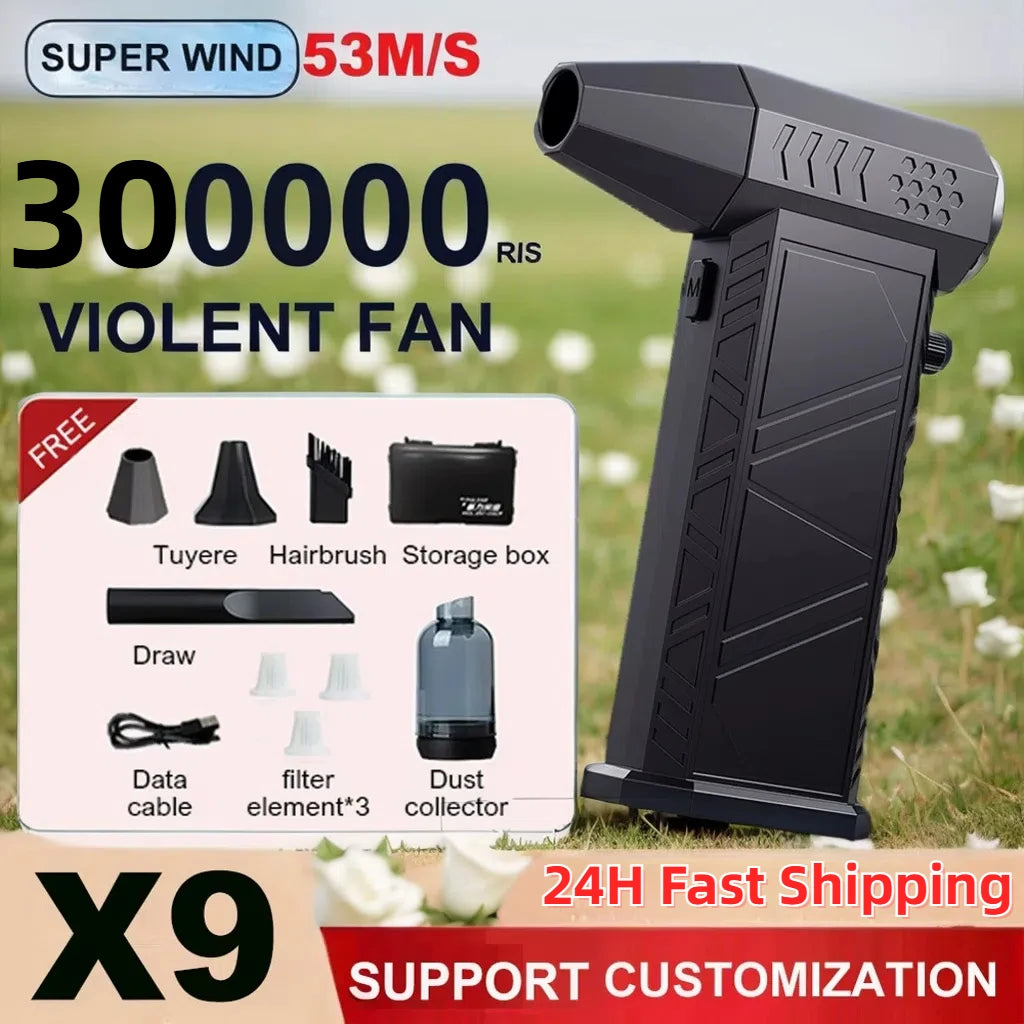 X6/X9 1.4WRPM/30WRPM Turbofan Dust Cleaner Infinite Rechargeable Powerful Dust Blower