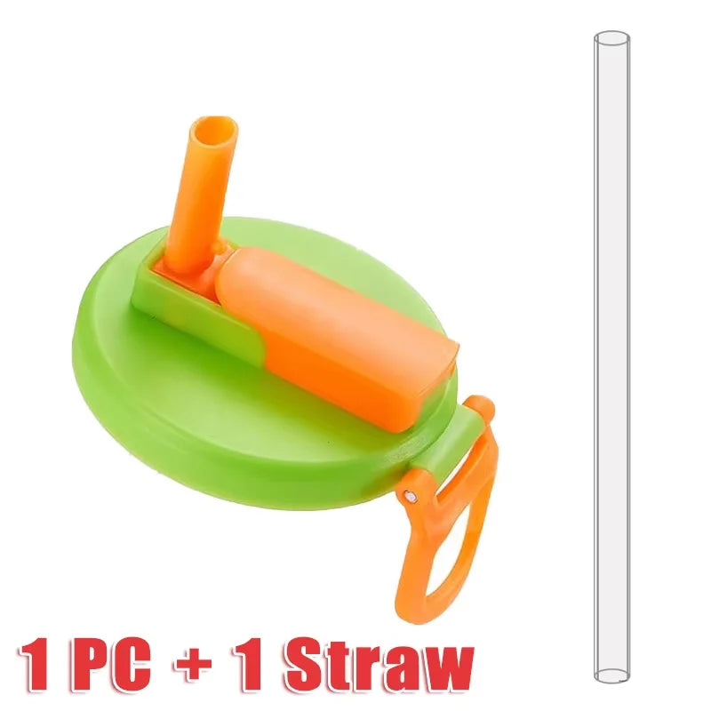 Can Seal Cover Contrasting Color Silicone Soda Lids With Straws Portable Beverage Tank Cover