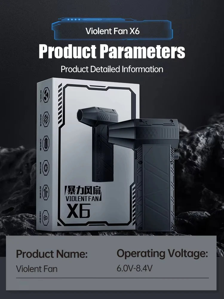 X6/X9 1.4WRPM/30WRPM Turbofan Dust Cleaner Infinite Rechargeable Powerful Dust Blower