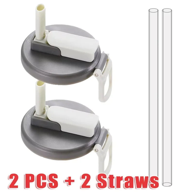 Can Seal Cover Contrasting Color Silicone Soda Lids With Straws Portable Beverage Tank Cover